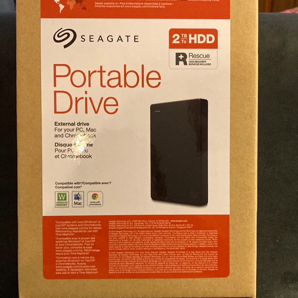 Seagate Portable Drive 2TB
New in box - Never opened